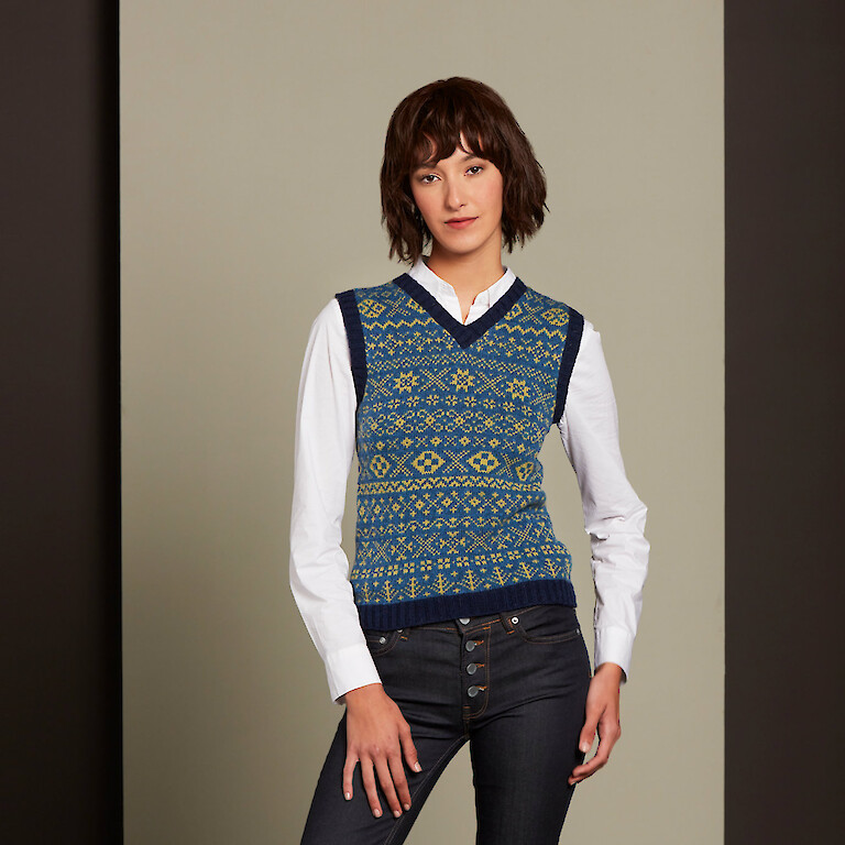 fairisle sleeveless pullover